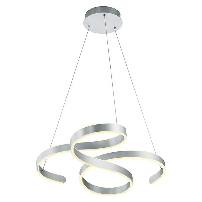 Trio Lighting Lámpara colgante LED Francis - 52 W, L x An x Al: 68 x 72 x 150 cm, Plateado, Blanco cálido - Vista frontal
