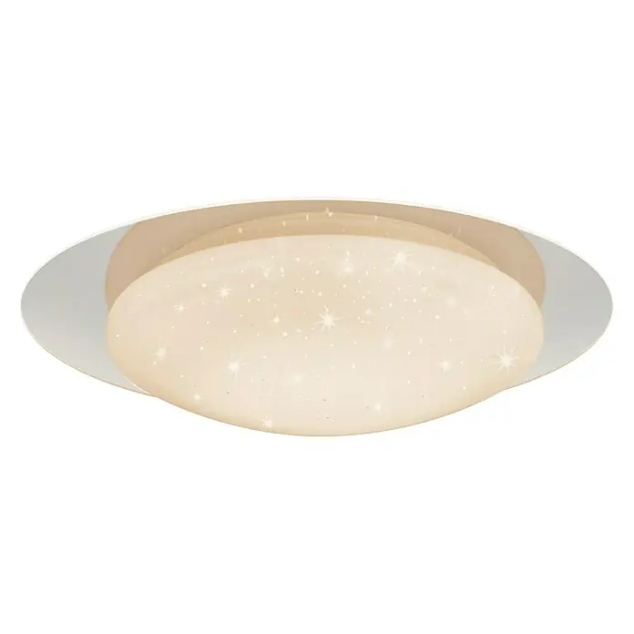 Trio Lighting Plafón LED redondo Frodo - 13 W, Ø x Al: 350 mm x 8 cm, Blanco, Blanco cálido - Vista frontal