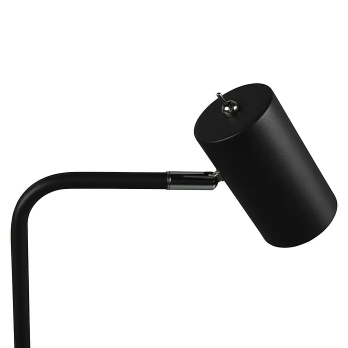 Trio Lighting Marley Lámpara de sobremesa redonda - 5 W, Ø x Al: 120 mm x 45 cm, Negro, GU10 - Vista de perfil derecho