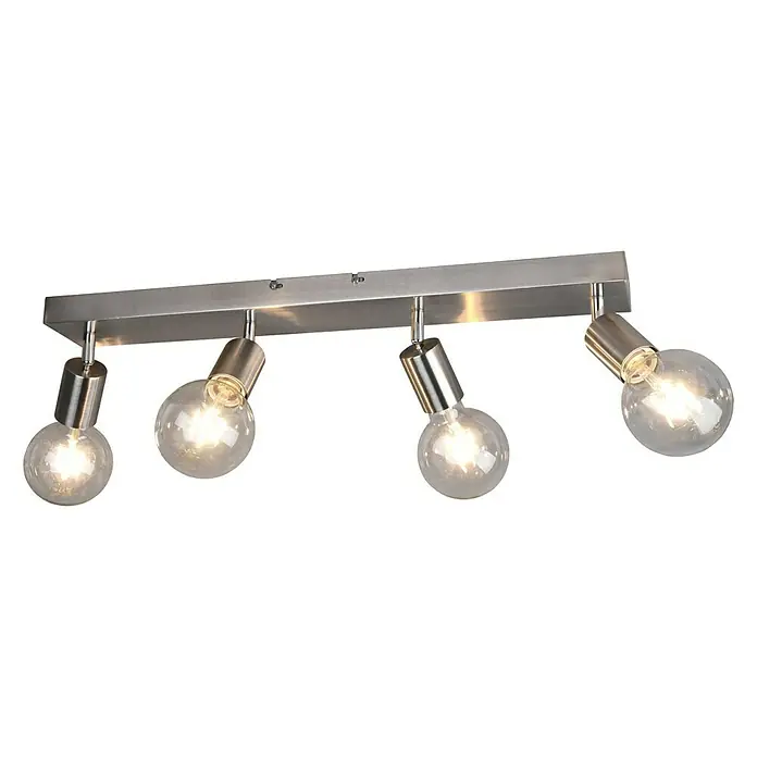 Trio Lighting Regleta Vannes - 40 W, 4 ud., L x An x Al: 9 x 60 x 12 cm, Níquel mate - Vista frontal