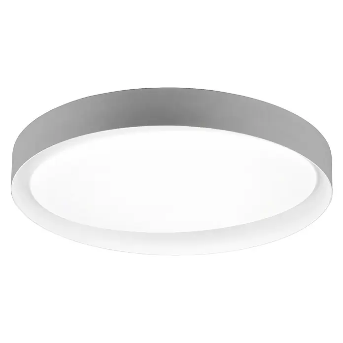 Plafón LED redondo Zeta - 24 W, Ø x Al: 480 mm x 7 cm, Blanco, Blanco cálido - Vista frontal