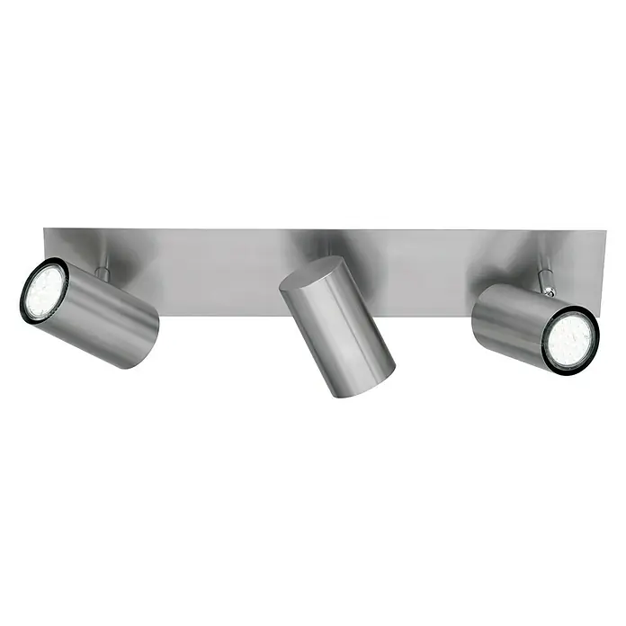 Trio Lighting Marley Regleta - 35 W, L x An x Al: 9 x 48 x 15 cm, Níquel mate, GU10, 3 ud. - Vista frontal
