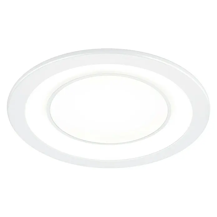 Trio Lighting Downlight LED empotrable redondo Core - 10 W, Ø x Al: 14,8 x 3,3 cm, Blanco, Blanco cálido - Vista ascendente