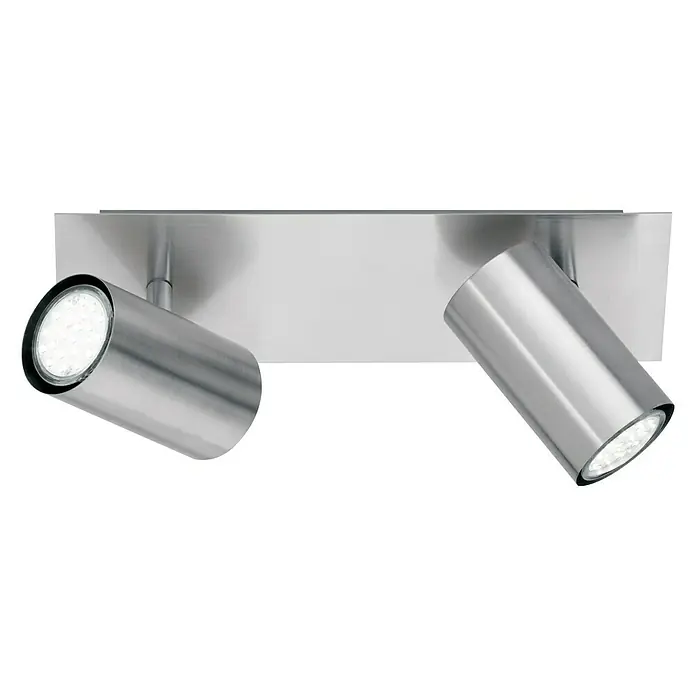 Trio Lighting Marley Regleta - 35 W, L x An x Al: 9 x 30 x 15 cm, Níquel mate, GU10, 2 ud. - Vista frontal