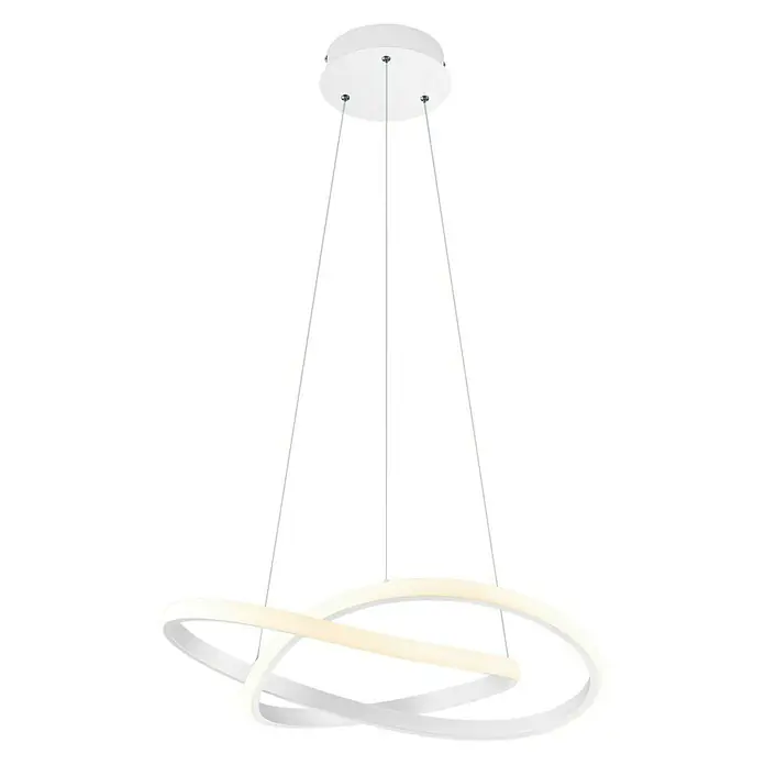 Trio Lighting Lámpara colgante LED Course - 27 W, L x An x Al: 60 x 60 x 150 cm, Blanco, Blanco neutro - Vista frontal