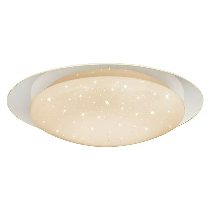 Trio Lighting Plafón LED redondo Frodo - 16 W, Ø x Al: 480 mm x 10 cm, Blanco, Blanco cálido - Vista ascendente