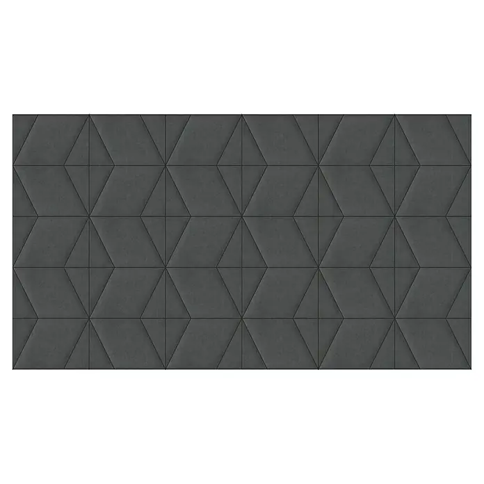 Fllow Deko-Wandpolster Set Velvet C3 - 270 x 150 cm, Anthrazit - Draufsicht