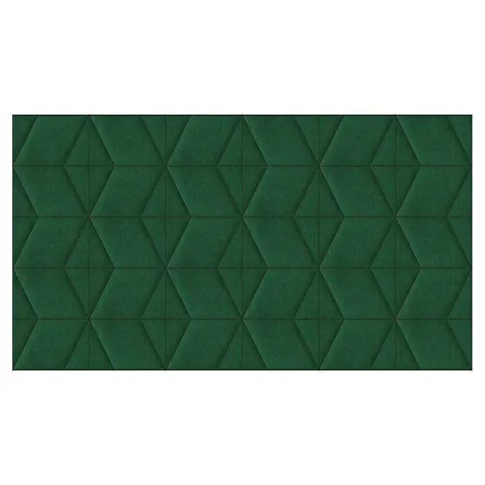 Fllow Deko-Wandpolster Set Velvet C3 - 270 x 150 cm, Grün - Draufsicht