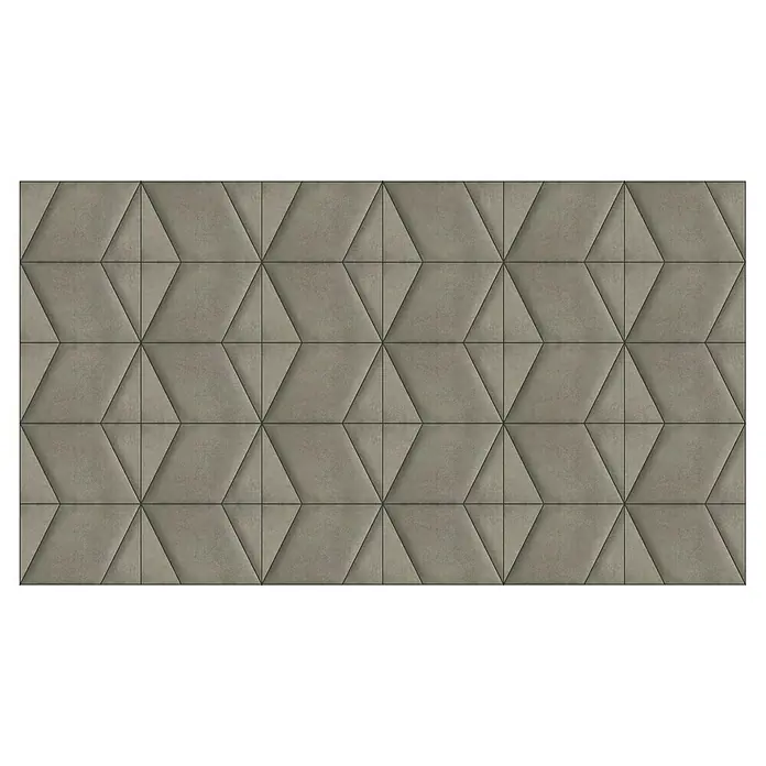 Fllow Deko-Wandpolster Set Velvet C3 - 270 x 150 cm, Taupe - Draufsicht