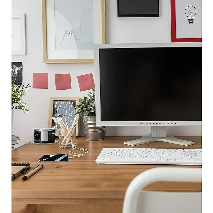 Steckdosensäule - Versenkbar, 2 USB-Anschlüsse, Kunststoff - Stimmungsaufnahme