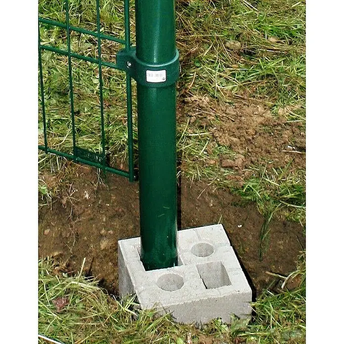 Zaun-Fundamentstein 4in1 - Grau, 19 x 19 x 25 cm, Beton - Stimmungsaufnahme