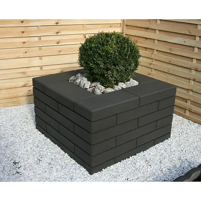 Mauerabdeckplatte C-Line - 50 x 25 x 8,5 cm, Anthrazit, Beton - Stimmungsaufnahme