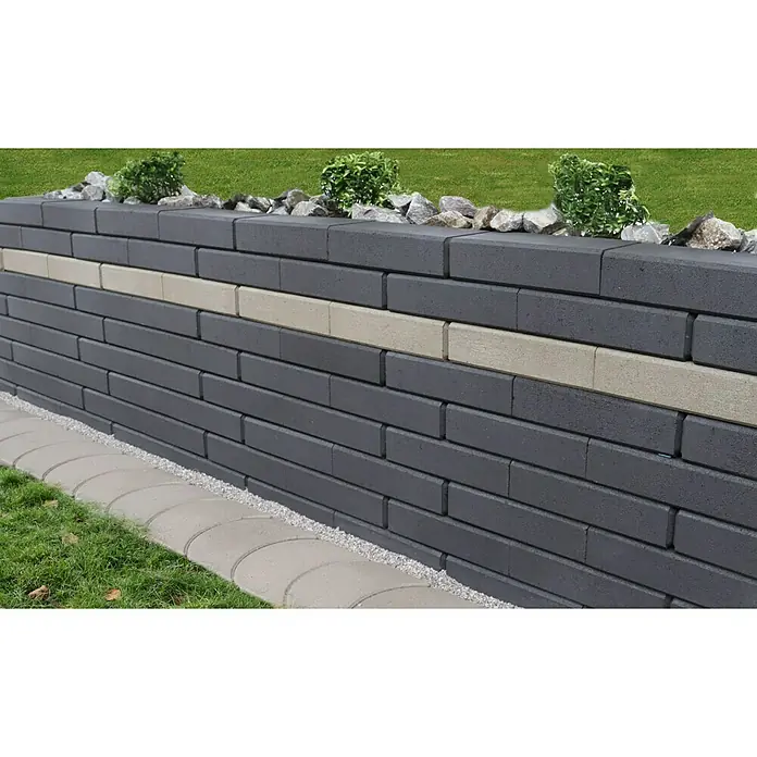 Betonski element za ogradu - 30 x 15 x 7,5 cm, Sive boje, Beton - Živopisni prikaz