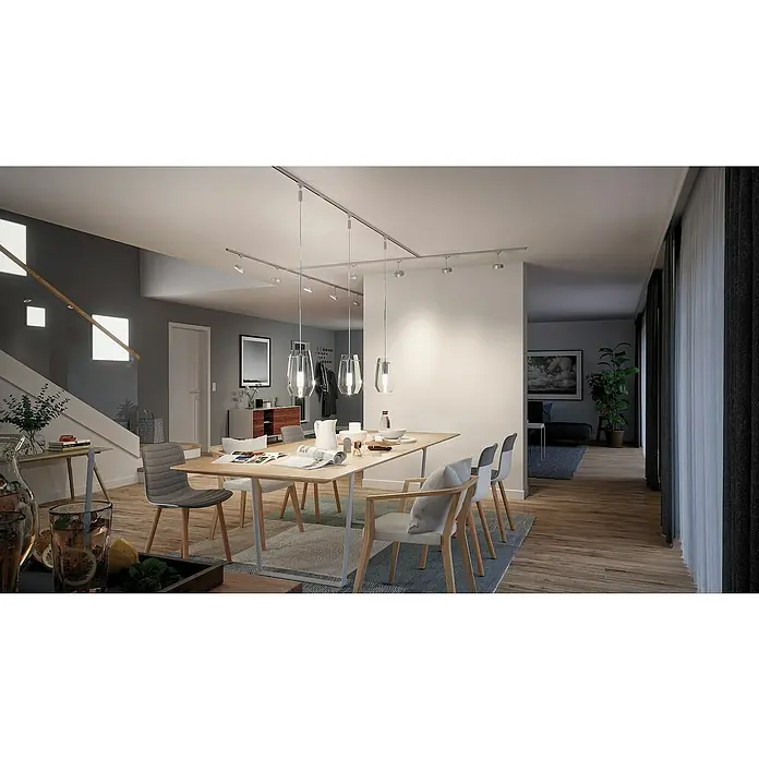 Paulmann URail Sistema de rieles - 3,1 m, Metal, Potencia máx.: 1.000 W - Foto ambiente