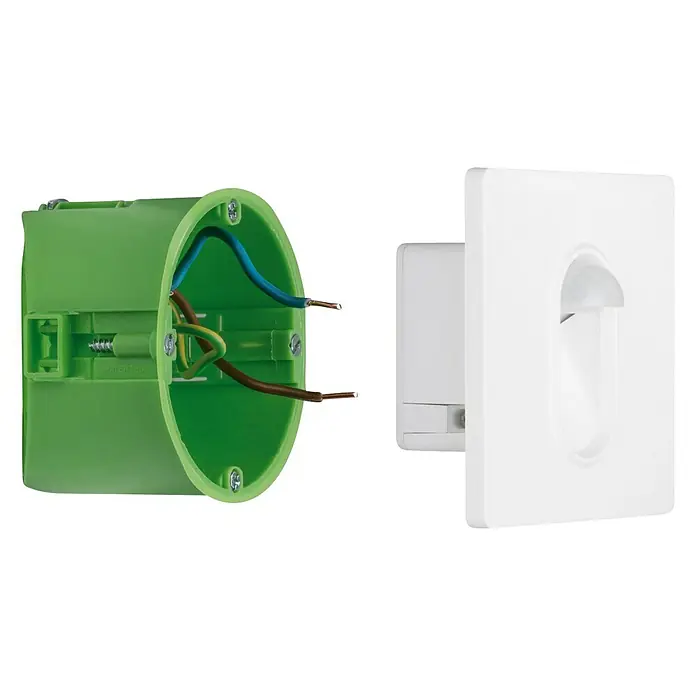 Paulmann LED-Einbauleuchte eckig - 2,7 W, Weiß, L x B: 7,8 x 7,8 cm - Diagonale Ansicht
