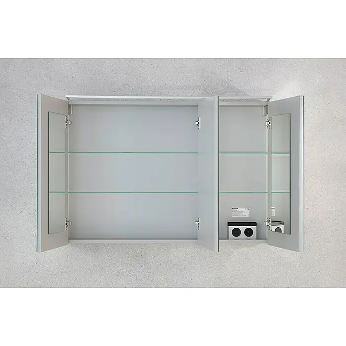 Camargue Stella LED-Spiegelschrank - B x H: 100 x 68,4 cm, Mit Beleuchtung, Spanplatte, Weiß - Stimmungsaufnahme