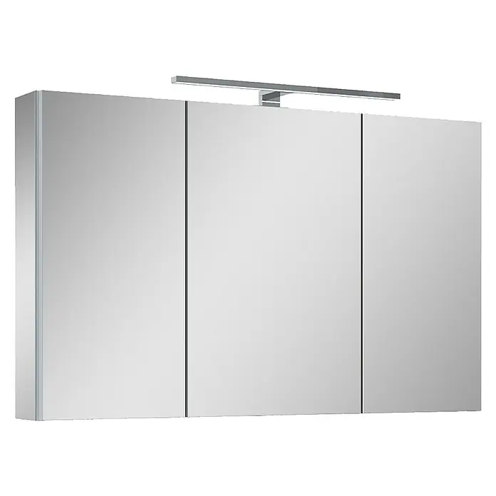 Riva Vulcano LED-Spiegelschrank - 100,6 x 13 x 61,8 cm, Mit Beleuchtung, Spanplatte - Diagonale Ansicht