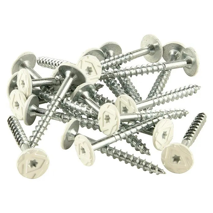 FibroTech Schrauben TX 20 - Ø x L: 5 x 45 mm, 100 Stk., Signalweiß - Vorderansicht