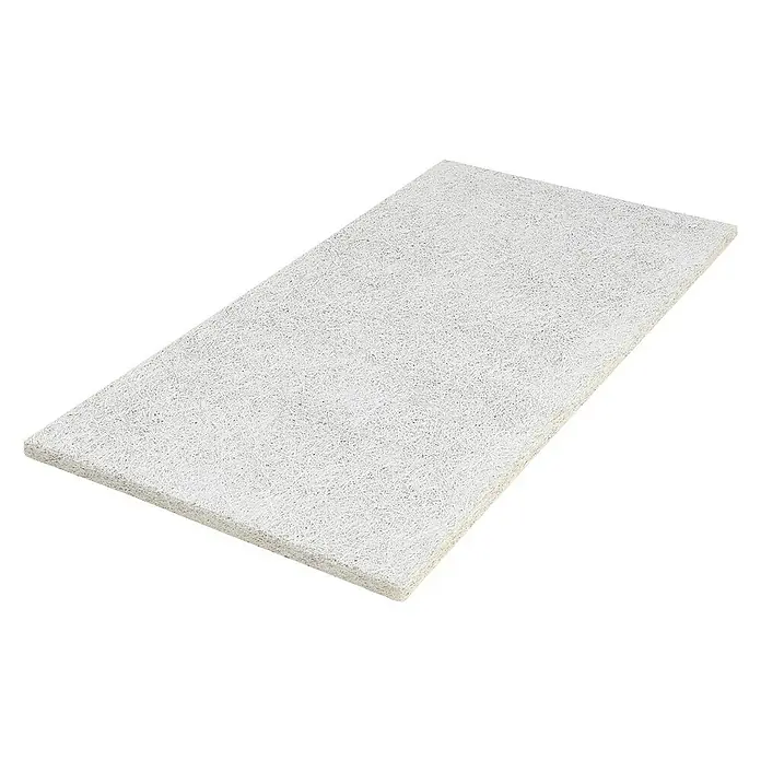 FibroTech Akustikplatte Xtra Fein - Signalweiß, 1.200 x 600 x 25 mm, 1 Paneel - Diagonale Ansicht