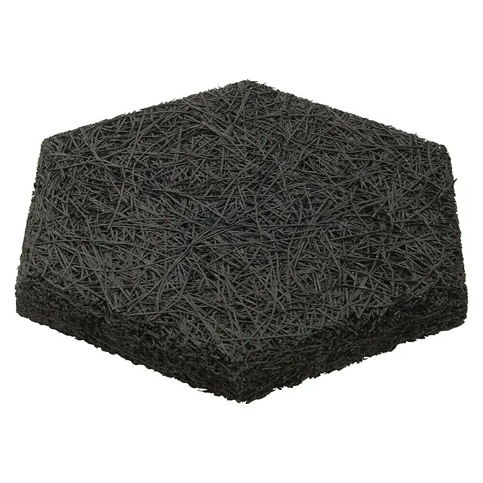 FibroTech Akustikplatte Hexagon - Schwarz, 250 x 289 x 25 mm, 18 Stk. - Ansicht von oben