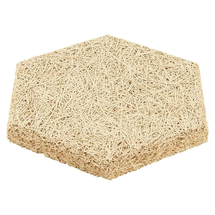 FibroTech Akustikplatte Hexagon - Hellelfenbein, 250 x 289 x 25 mm, 18 Stk. - Ansicht von oben