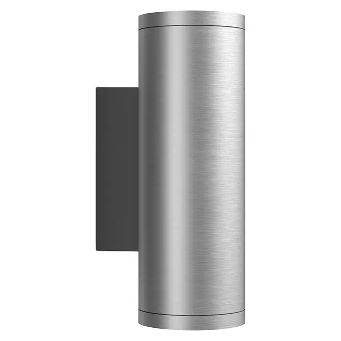 Philips Hue LED-Außenwandleuchte Appear - 11,7 x 8,4 x 24 cm, Edelstahl, IP44 - Diagonale Ansicht