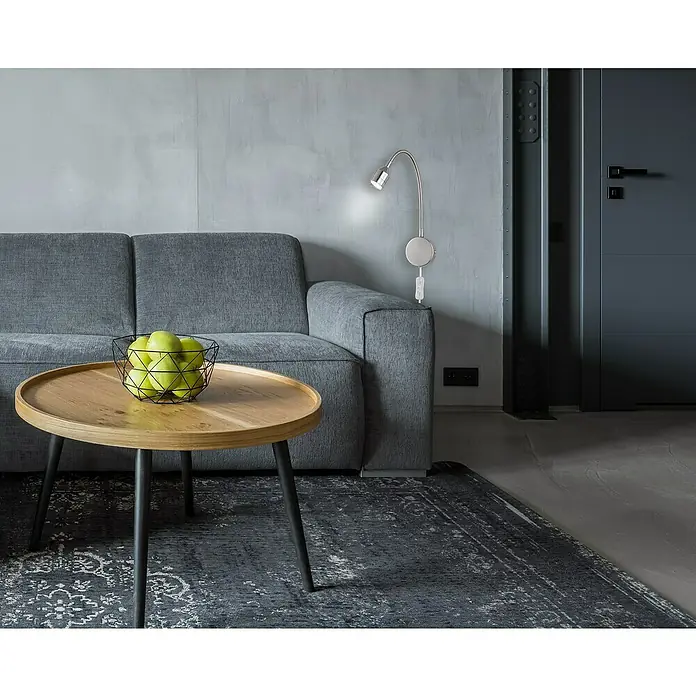 Honsel Leuchten LED-Wandleuchte Lovi - 4,4 W, Silber, Warmweiß - Stimmungsaufnahme