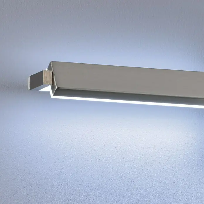 Honsel Leuchten LED-Wandleuchte Pare TW - 21 W, L x B x H: 60 x 11 x 10 cm, Nickel matt, Warmweiß - Stimmungsaufnahme