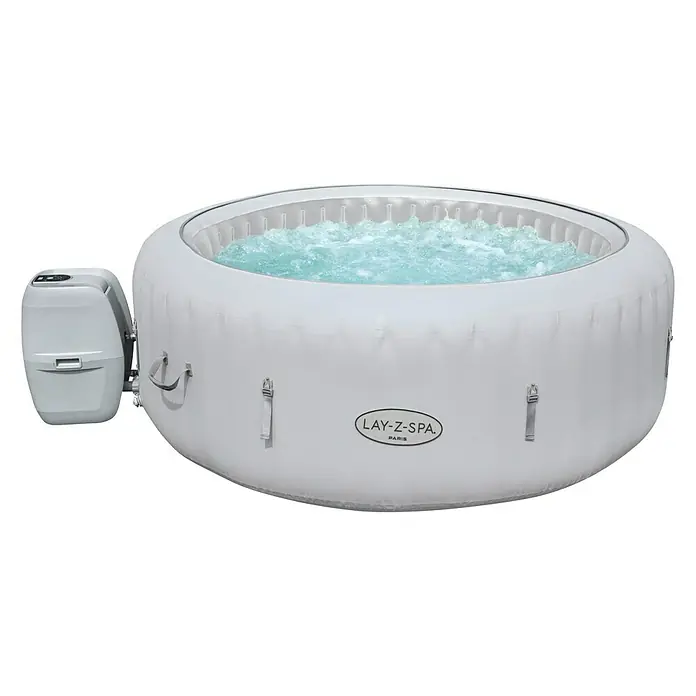 Bestway Lay-Z-Spa Hidromasaje para exterior AirJet Paris - Ø x Al: 196 x 66 cm, 806 l, Apto para: 4 - 6 personas - Vista frontal