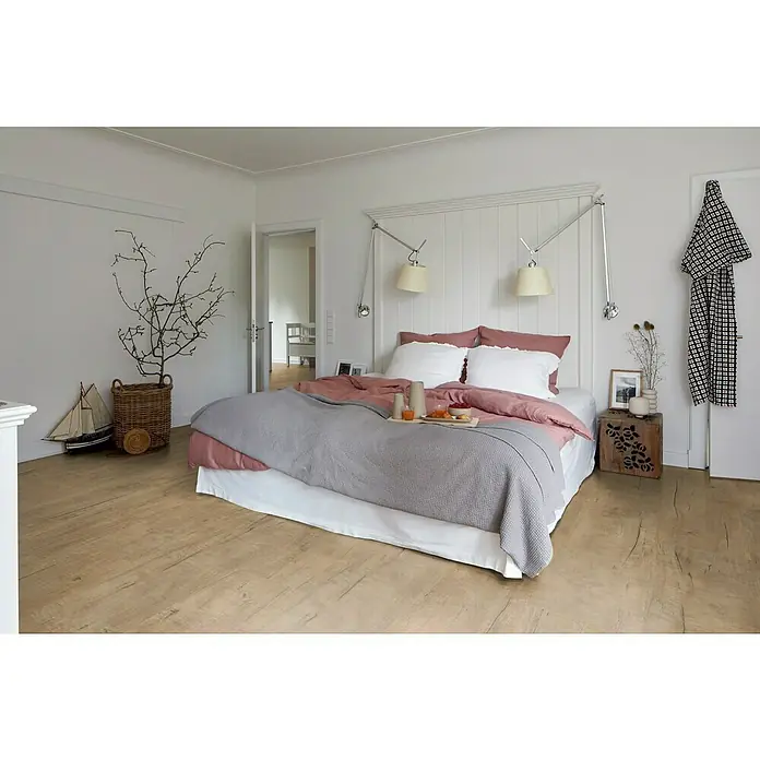 Egger Home Laminat Springfield Eiche natur - 1.292 x 327 x 8 mm, Landhausdiele - Stimmungsaufnahme