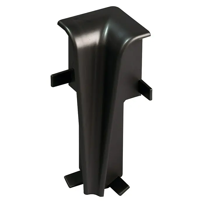 Egger Innenecke - Schwarz, 2 Stk., Passend für: Egger Sockelleisten 17 x 60 mm - Diagonale Ansicht
