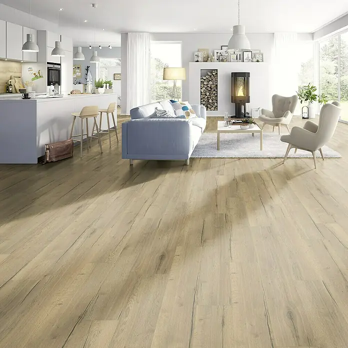 Egger Home Handmuster Creston Eiche natur - 350 x 230 x 8 mm, Landhausdiele - Stimmungsaufnahme