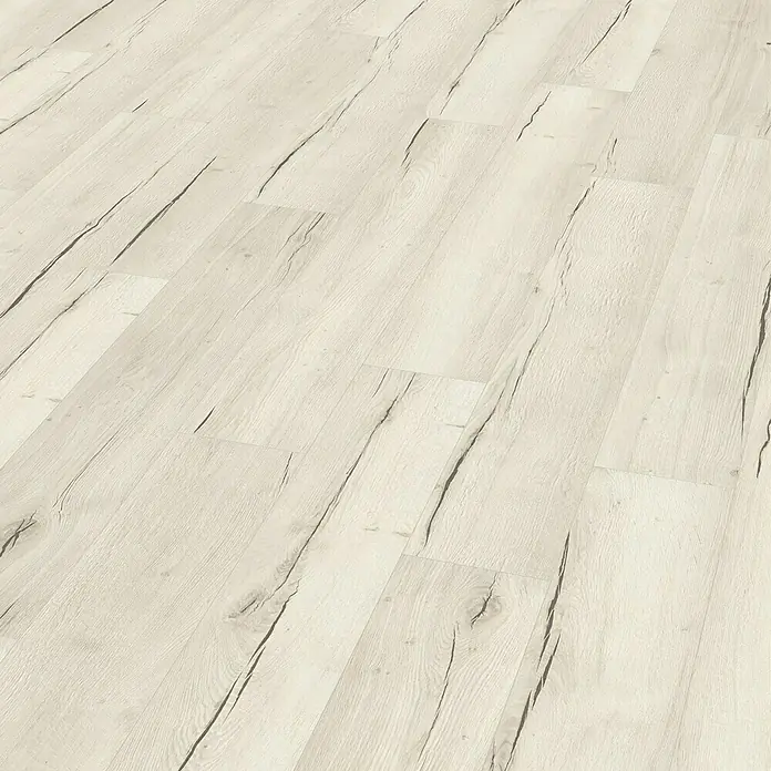 Egger Home Aqua+ Laminat Creston hrast bijeli - 1.292 x 193 x 8 mm, Rustikalni pod - Detaljan prikaz