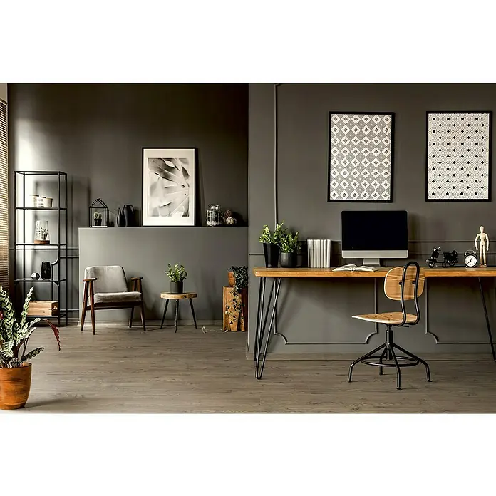 Egger Home Laminat Limerick Eiche Rauch - 1.292 x 246 x 8 mm, Landhausdiele - Stimmungsaufnahme