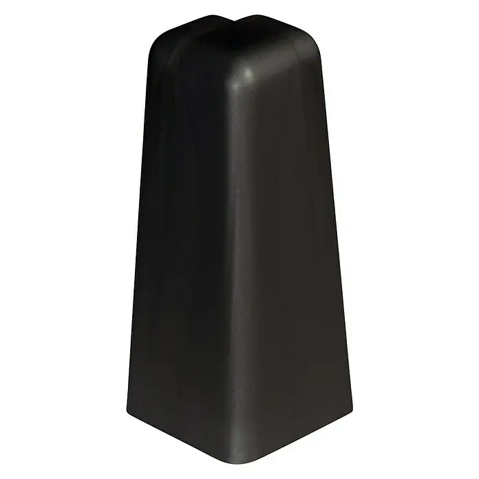 Egger Außenecke - Schwarz, 2 Stk., Passend für: Egger Sockelleisten 17 x 60 mm - Diagonale Ansicht