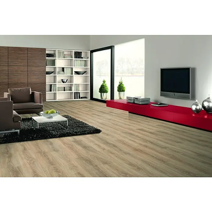 Laminat dimljeni hrast - 1.292 x 193 x 7 mm, Rustikalni pod - Živopisni prikaz