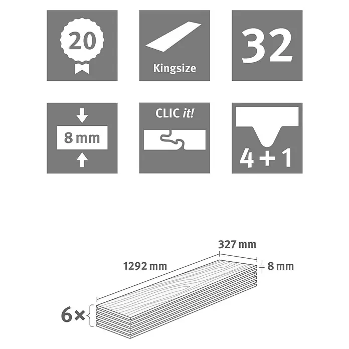 Egger Home Laminat Schiefer anthrazit - 1.292 x 327 x 8 mm, Steinoptik - Skizze