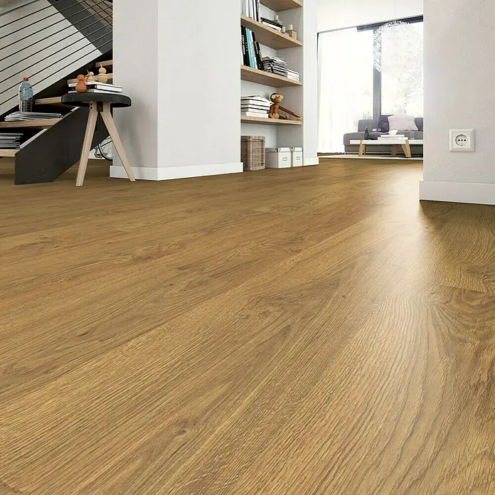 Egger Home Laminat Matera Eiche Honig - 1.292 x 193 x 8 mm, Landhausdiele - Stimmungsaufnahme