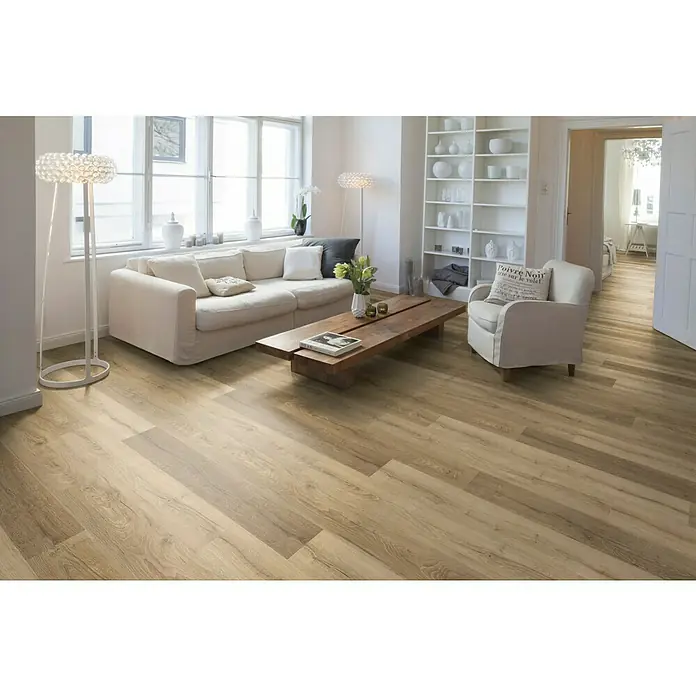 Egger Home Laminat Livingston Eiche natur - 1.292 x 193 x 8 mm, Landhausdiele - Stimmungsaufnahme