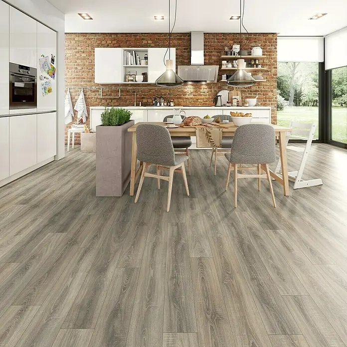 Egger Home Handmuster Toscolano Eiche hellgrau - 350 x 230 x 7 mm, Landhausdiele - Stimmungsaufnahme