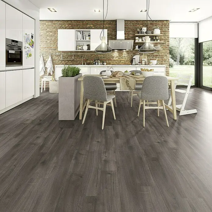 Egger Home Laminat Loja Eiche grau - 1.292 x 193 x 8 mm, Landhausdiele - Stimmungsaufnahme