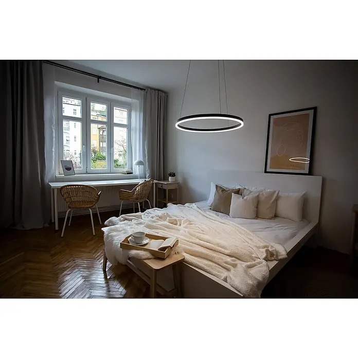 Direct Signs LED-Pendelleuchte Noble - Durchmesser: 600 mm, Schwarz - Stimmungsaufnahme