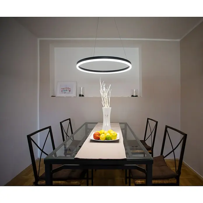 Direct Signs LED-Pendelleuchte Noble - Durchmesser: 600 mm, Schwarz - Stimmungsaufnahme