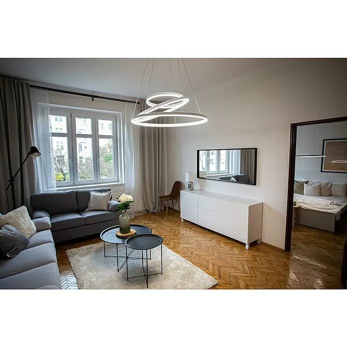 Direct Signs LED-Pendelleuchte Noble - Höhe: 150 cm, Weiß, Durchmesser: 800 mm - Stimmungsaufnahme