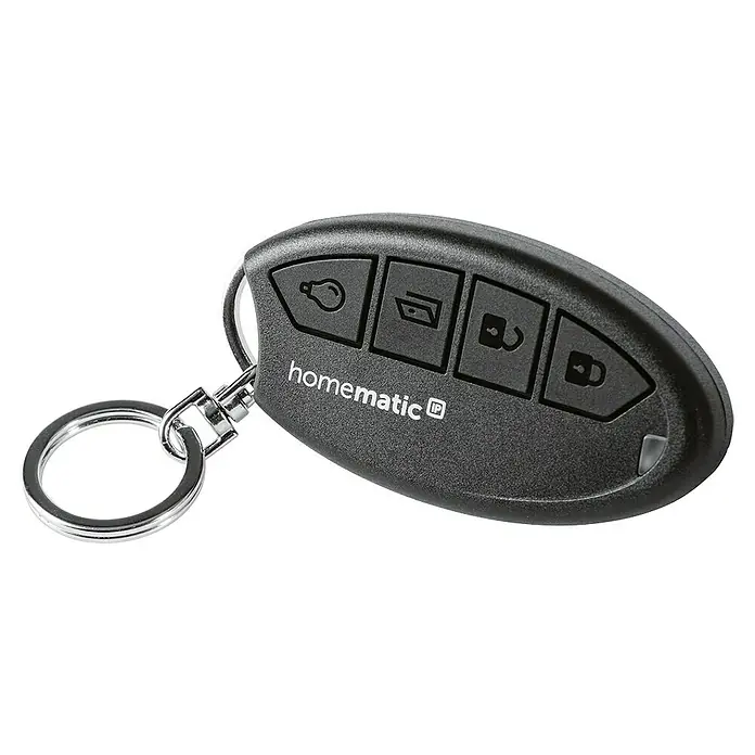 Homematic IP Funkfernbedienung HmIP-KRCK - Passend für: Homematic IP Türschlossantrieb, Schwarz, 75 x 38 x 14 mm - Vorderansicht