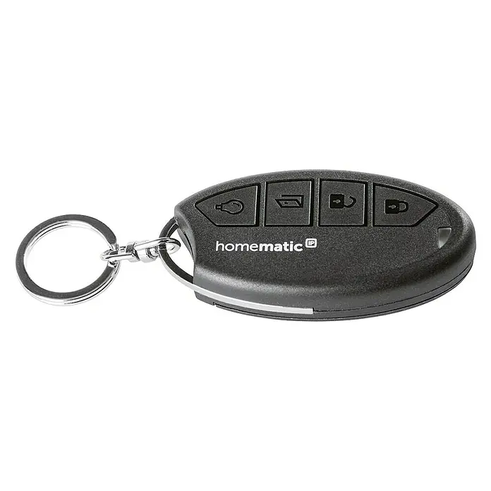 Homematic IP Funkfernbedienung HmIP-KRCK - Passend für: Homematic IP Türschlossantrieb, Schwarz, 75 x 38 x 14 mm - Diagonale Ansicht