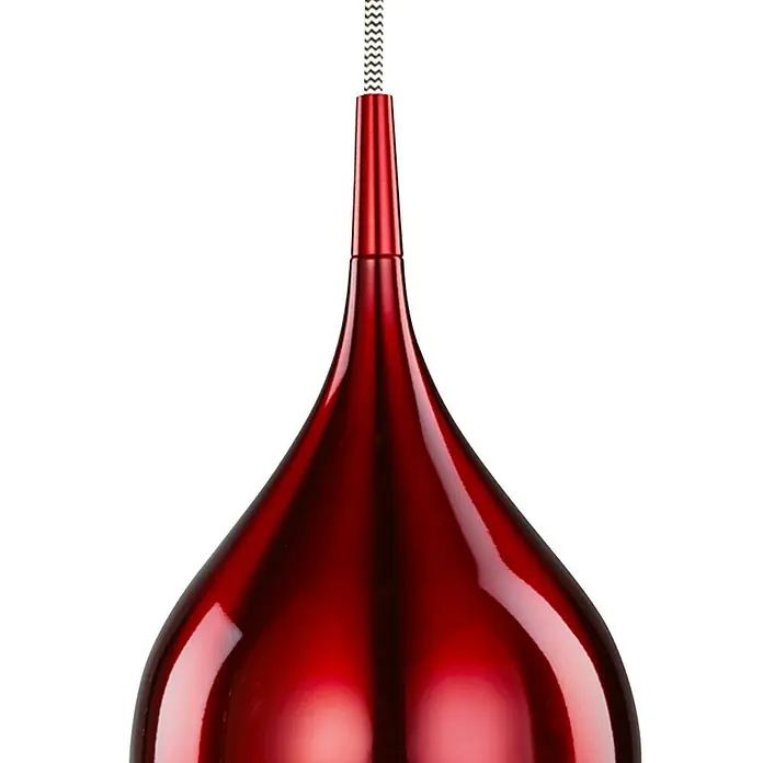 Searchlight Pendelleuchte Vibrant - 40 W, L x B x H: 12 x 12 x 142 cm, Rot, E14, 120 mm - Detailaufnahme