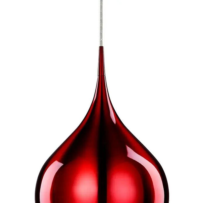 Searchlight Pendelleuchte Vibrant - 60 W, L x B x H: 26 x 26 x 160 cm, Rot, E27, 260 mm - Detailaufnahme