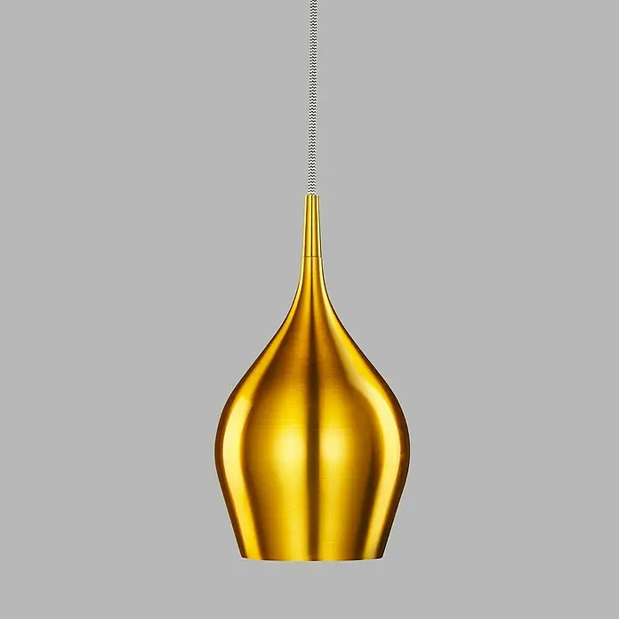 Searchlight Pendelleuchte Vibrant - 60 W, L x B x H: 26 x 26 x 160 cm, Gold, E27, 260 mm - Vorderansicht