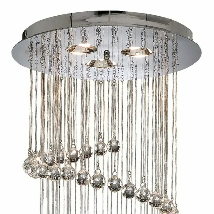 Searchlight Pendelleuchte Hallway 2 - 165 W, L x B x H: 39 x 39 x 80 cm, Chrom, G9 - Detailaufnahme